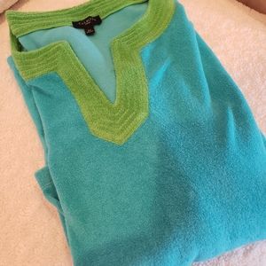 Talbot's Turqoise Terry Beach Cover Up 2X